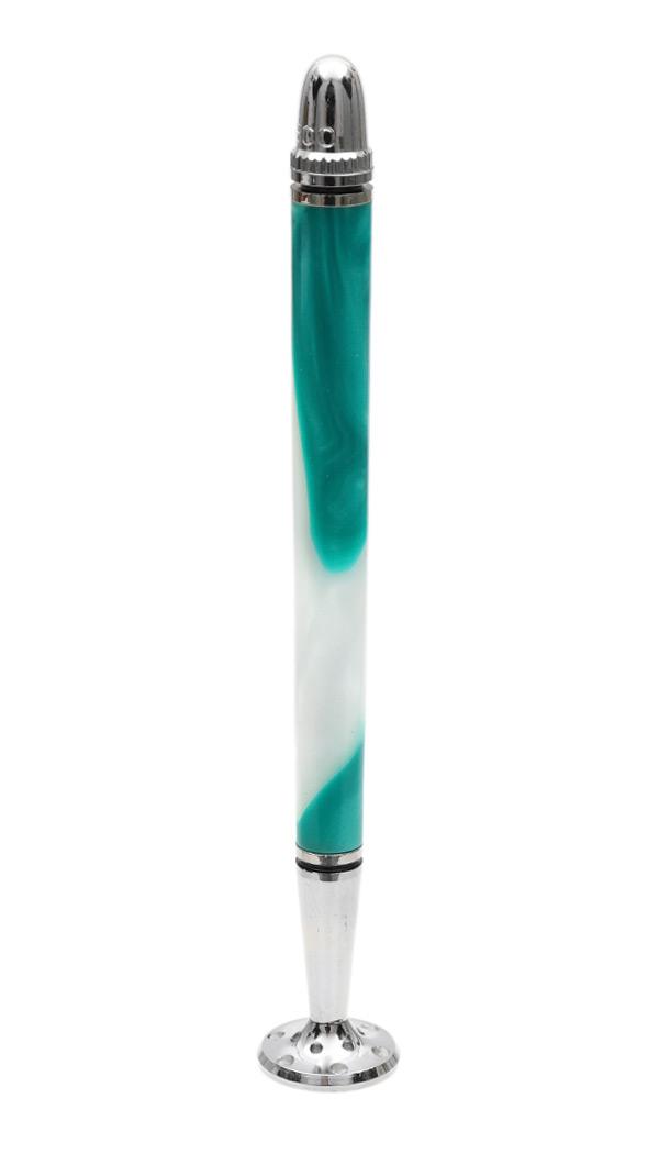 Tampers & Tools 8deco Lucky 8 Tamper Pearl and Teal Swirl