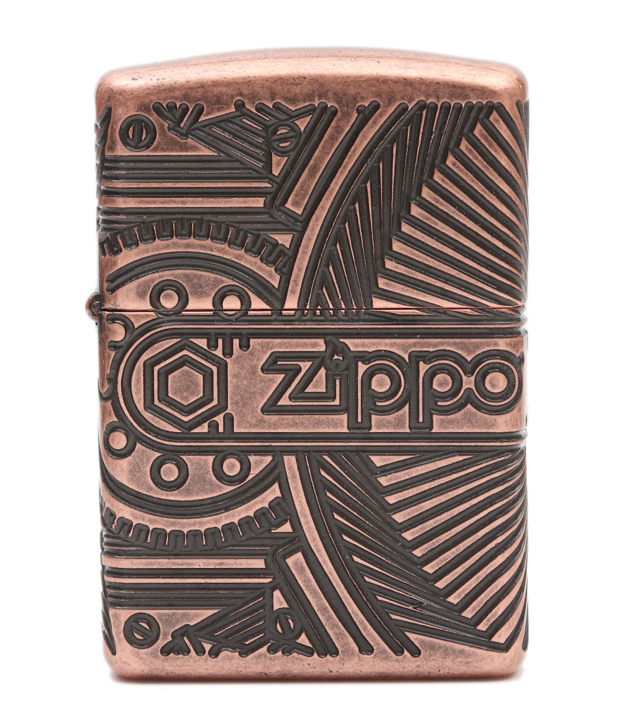 Tobacco Pipe Accessories: Lighters Zippo Antique Copper Armor