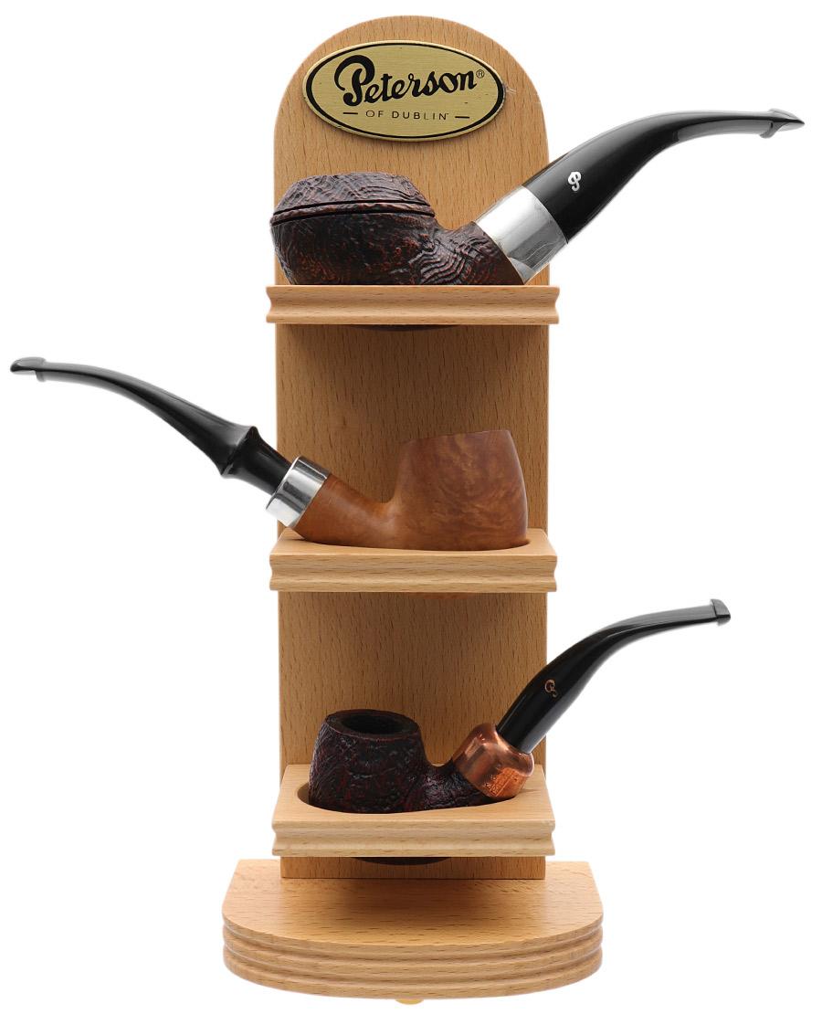Tobacco Pipe Accessories Pipe Accessories Peterson 3 Pipe Tiered Stand Smokingpipes.eu