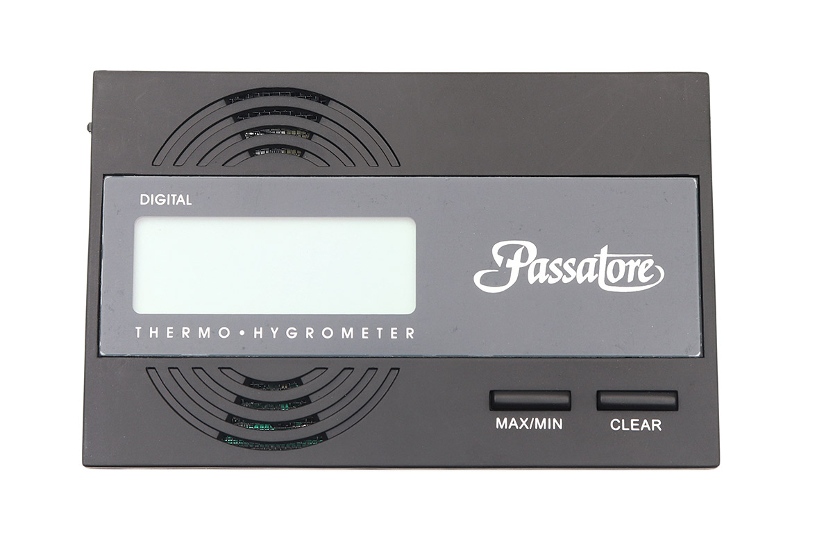 Cigar Accessories Passatore Digital Hygro-/Thermometer Black