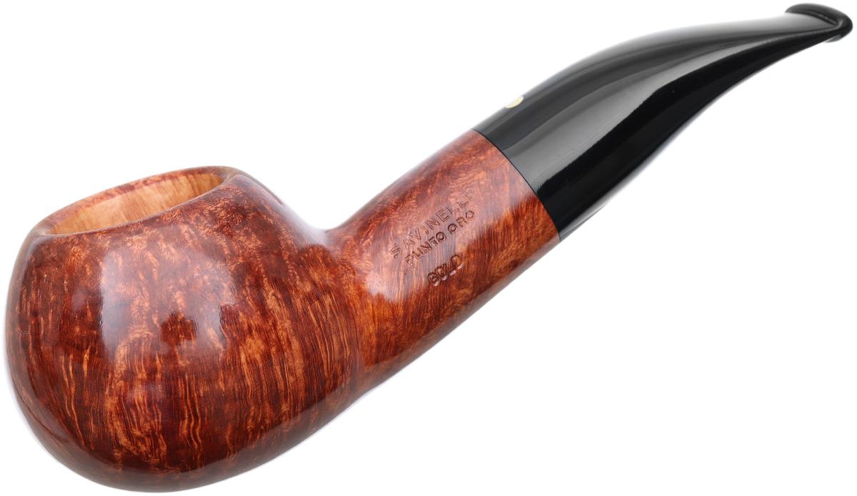 New Tobacco Pipes: Savinelli Punto Oro Gold Smooth (320 KS) (9mm