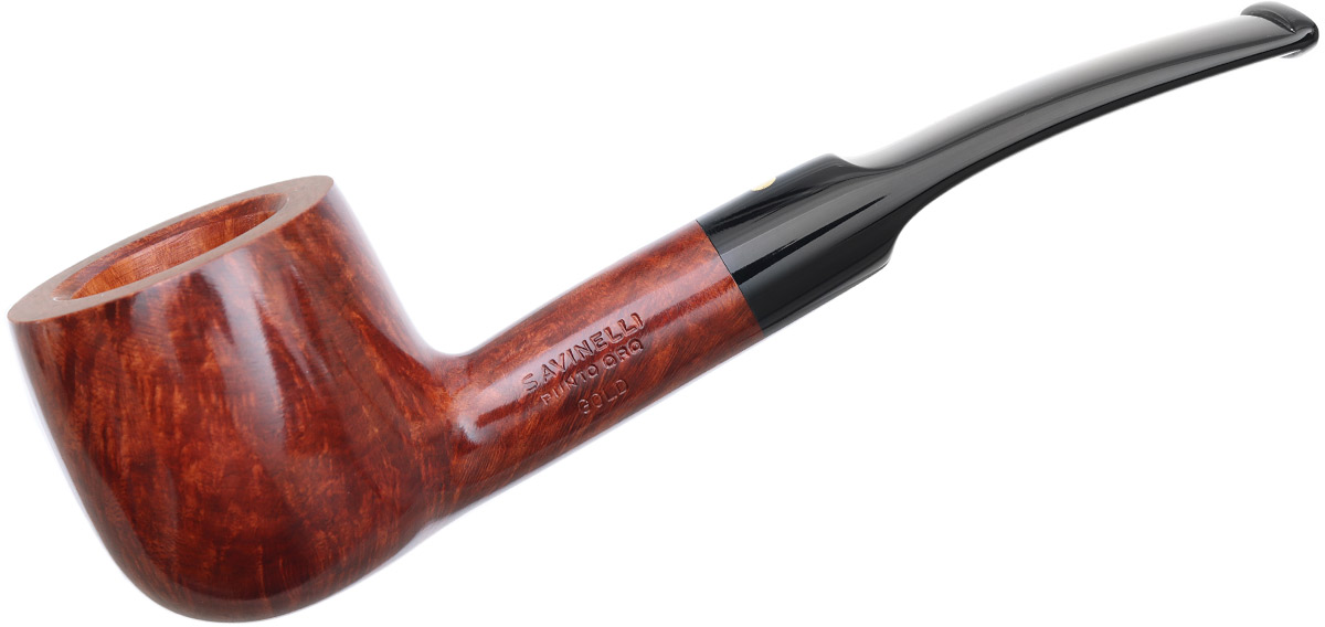 New Tobacco Pipes: Savinelli Punto Oro Gold Smooth (122) (6mm