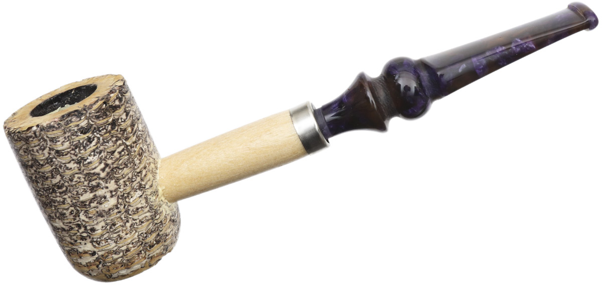Missouri Meerschaum The Louis Straight with Tan and Amethyst Stem