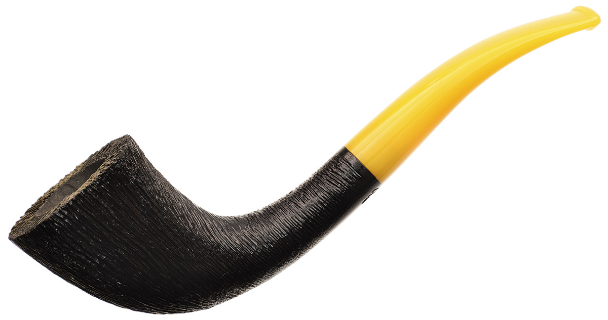 BriarWorks 10th Anniversary Classic Dark Rusticated with Amber Stem (C10)