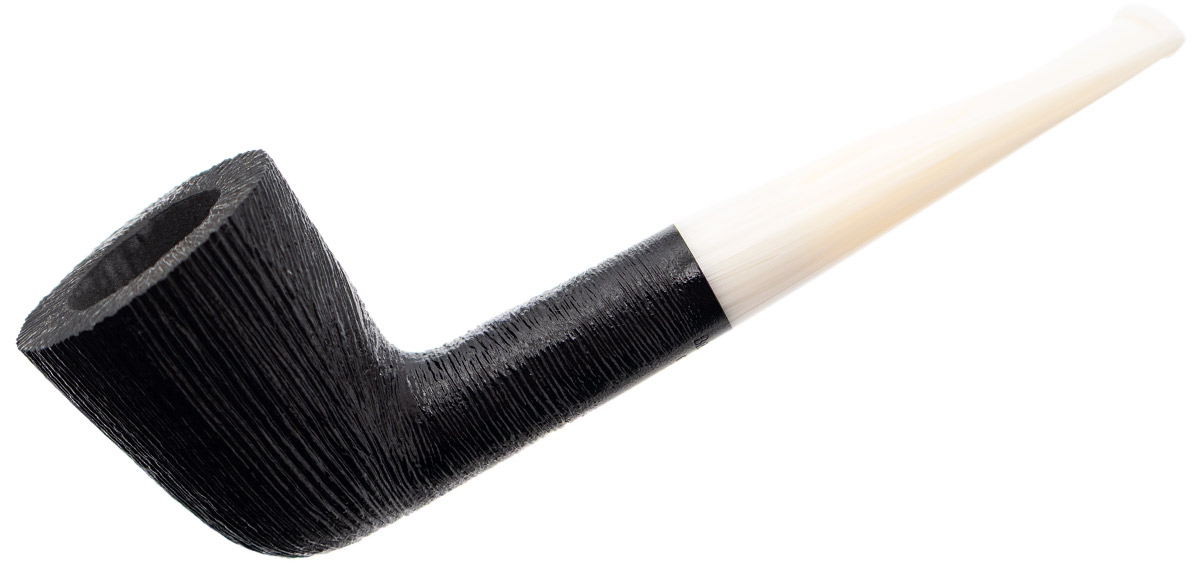 BriarWorks Classic Dark Rusticated with White Stem (C61)
