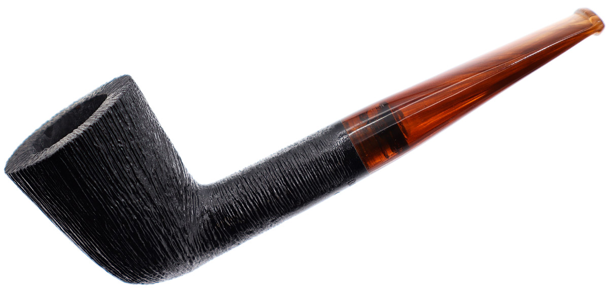 BriarWorks Classic Dark Rusticated with Tortoise Stem (C61)
