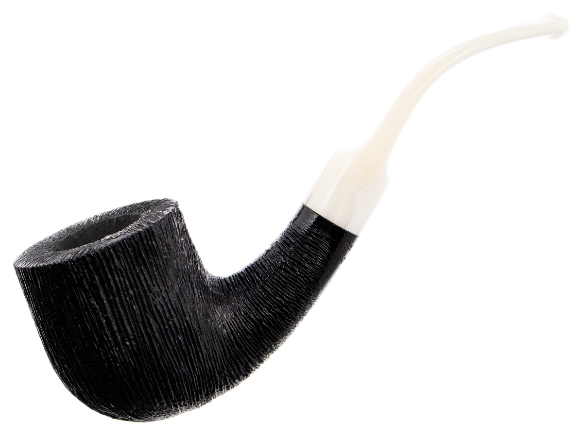 BriarWorks Classic Dark Rusticated with White Stem (C131)