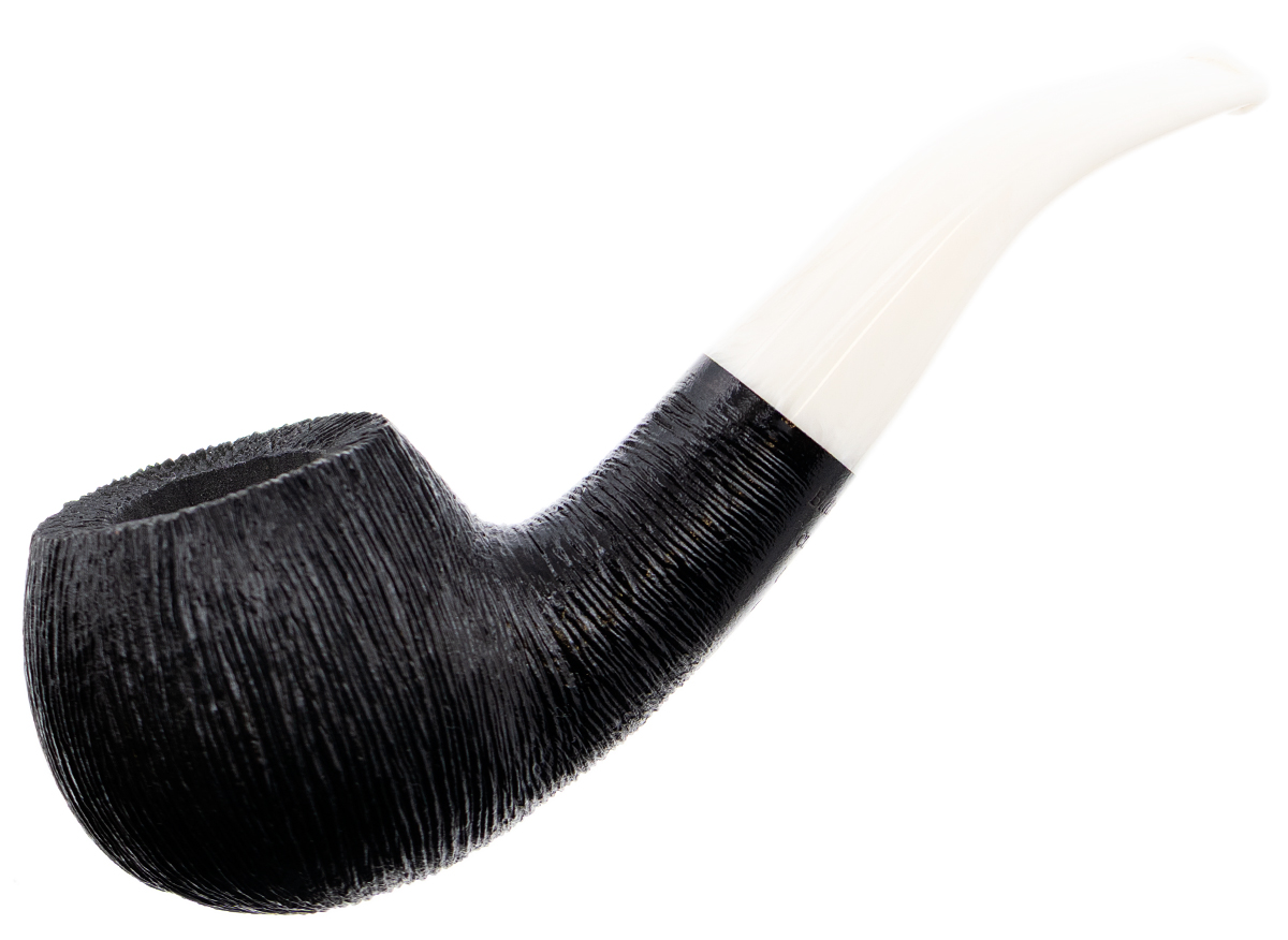 BriarWorks Classic Dark Rusticated with White Stem (C101)