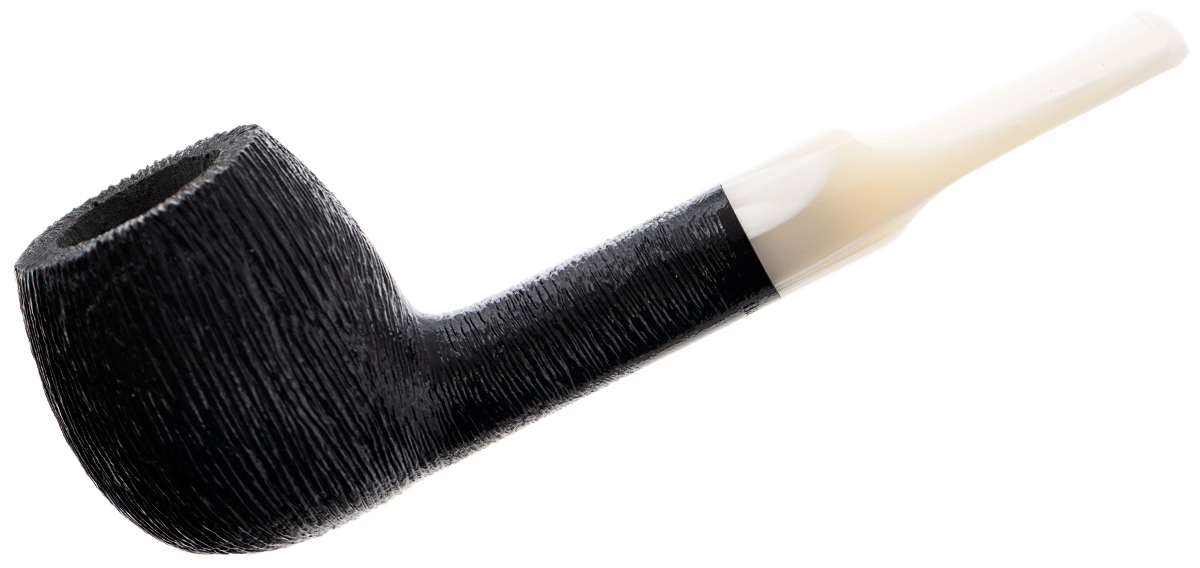BriarWorks Classic Dark Rusticated with White Stem (C81)
