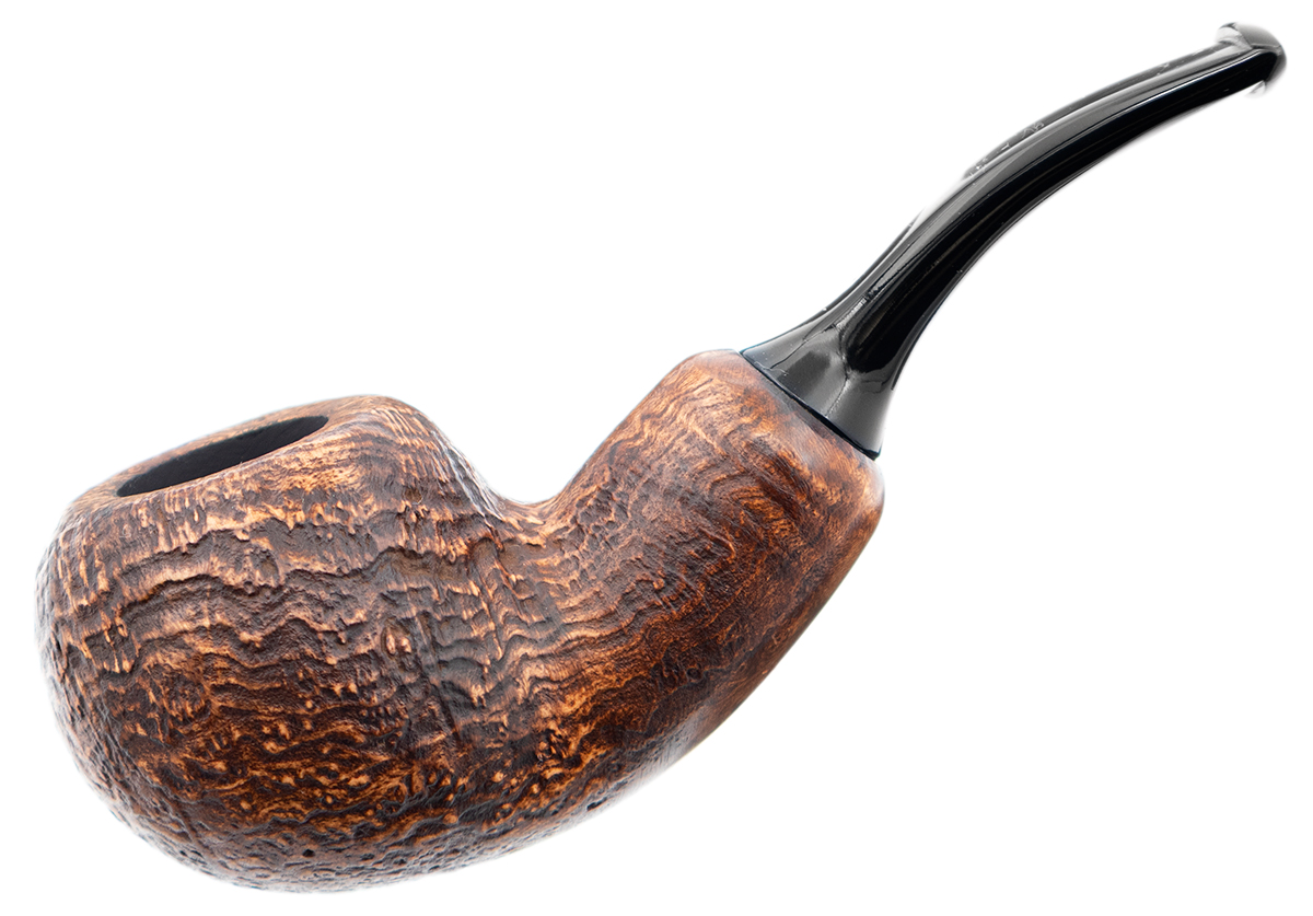 Chacom Sandblasted Brown Bent Apple Reverse Calabash
