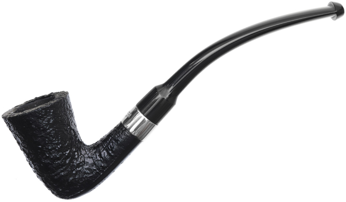 Peterson Speciality Sandblasted Nickel Mounted Calabash Fishtail