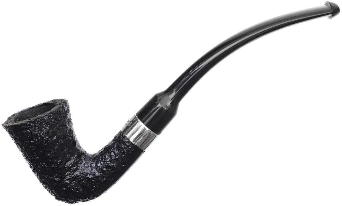 Peterson Speciality Sandblasted Nickel Mounted Calabash Fishtail