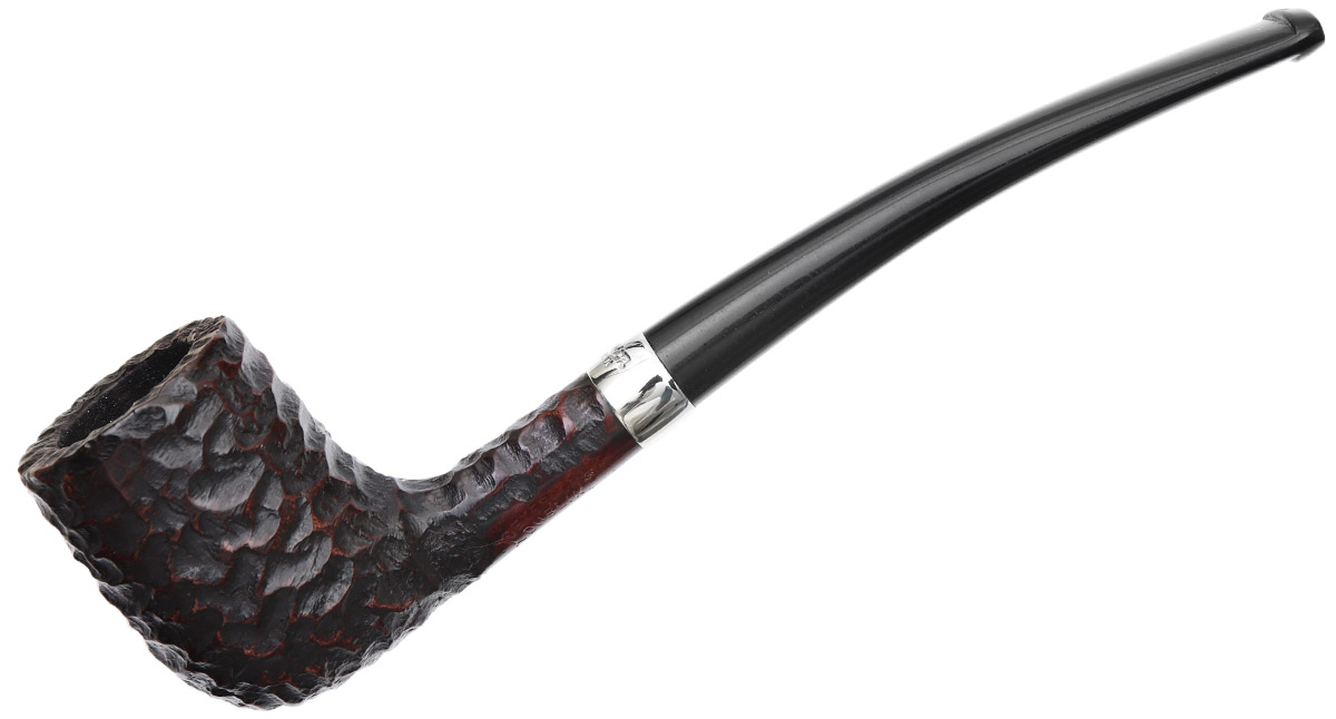 Peterson Junior Rusticated Nickel Mounted Canted Billiard Fishtail