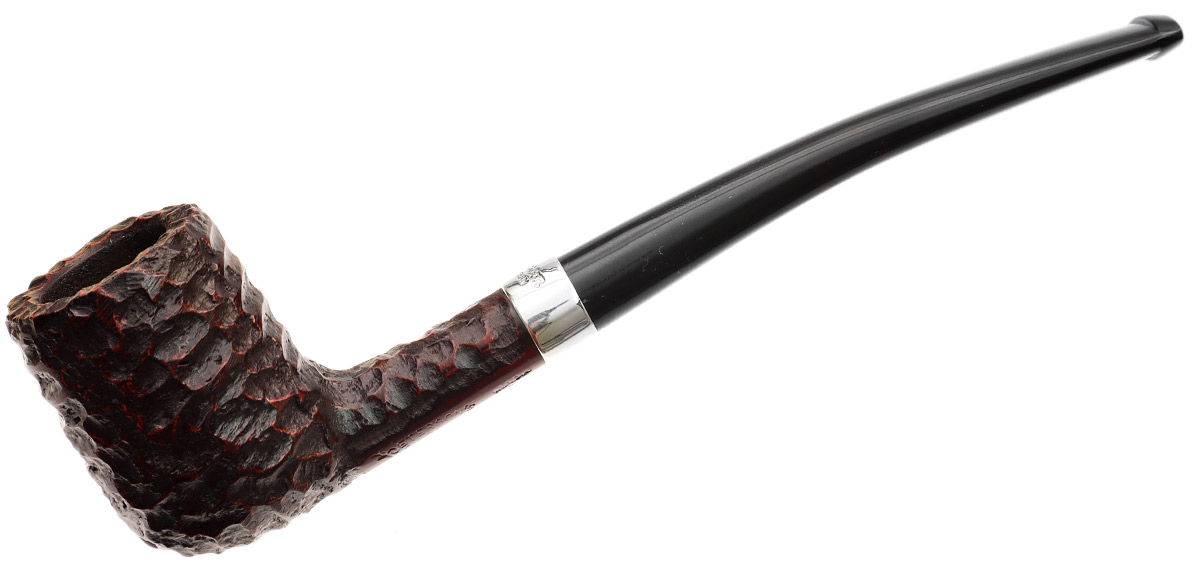 Peterson Junior Rusticated Nickel Mounted Canted Billiard Fishtail
