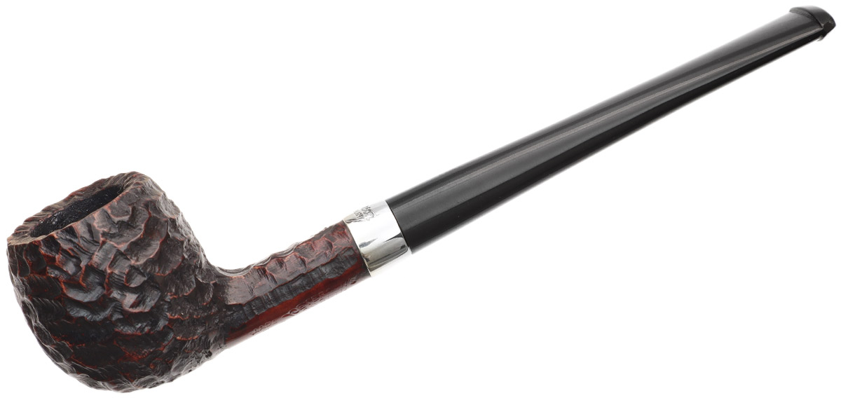 Peterson Junior Rusticated Nickel Mounted Straight Apple Fishtail