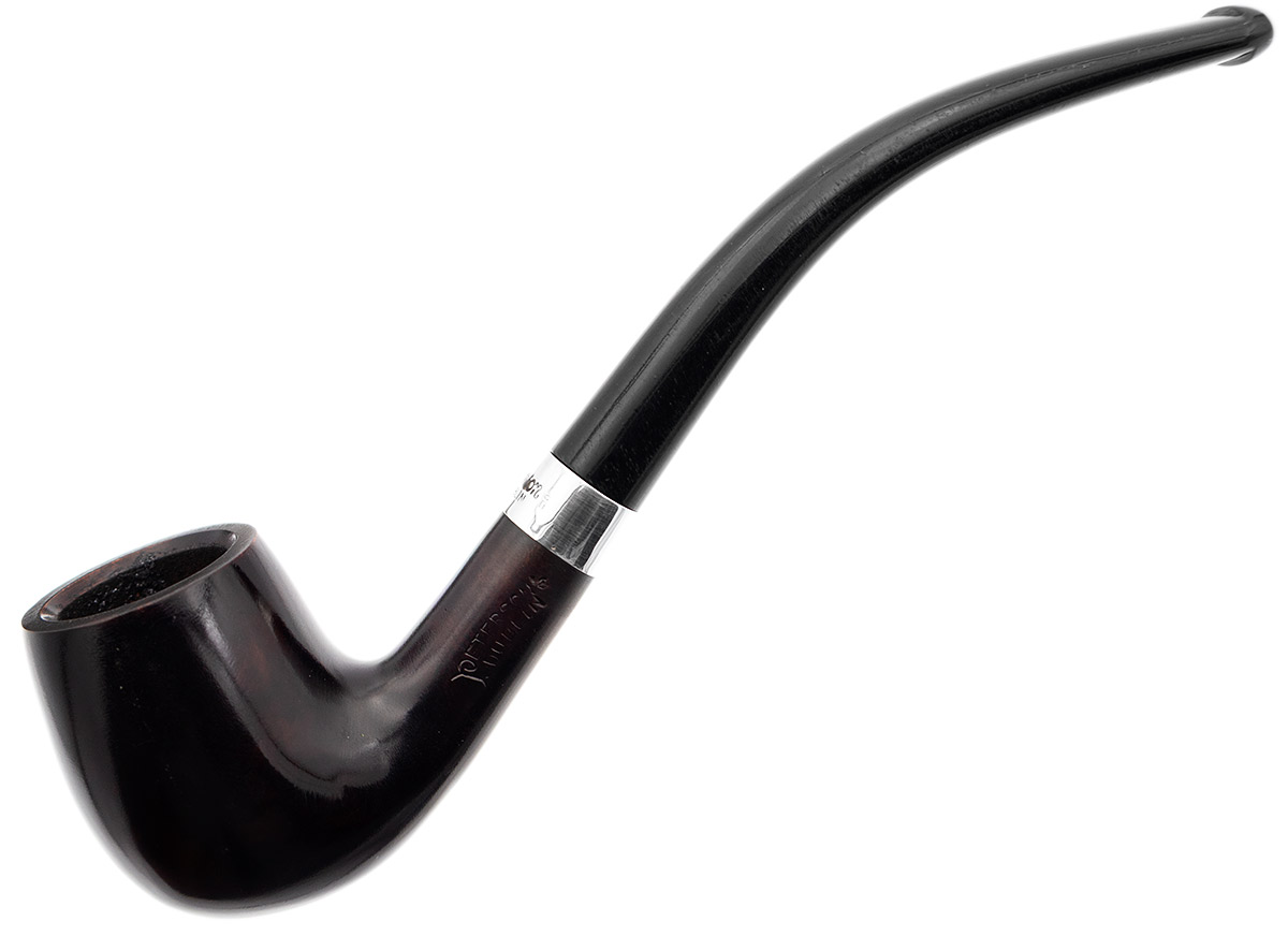Peterson Junior Heritage Silver Mounted Bent Billiard Fishtail