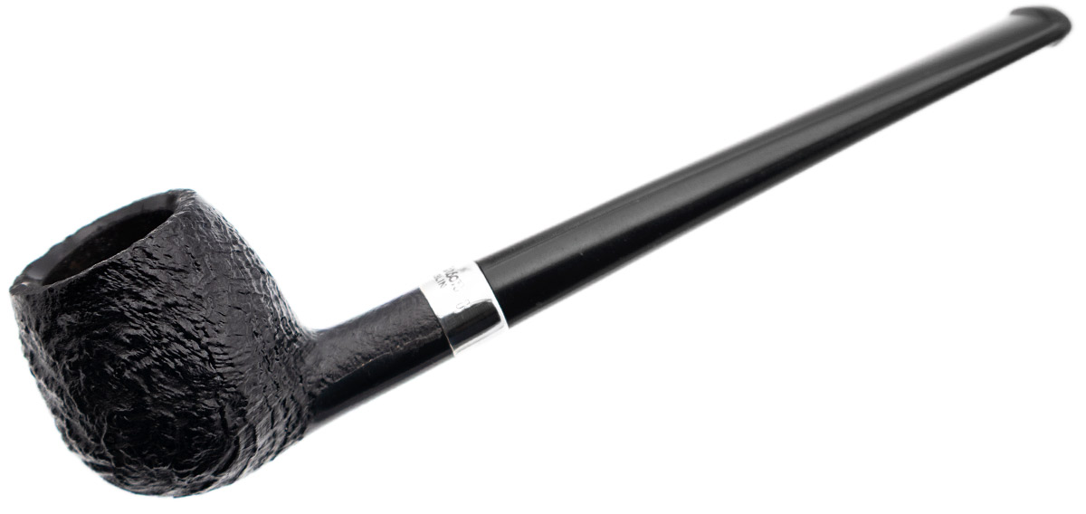 Peterson Junior Sandblasted Silver Mounted Canted Apple Fishtail