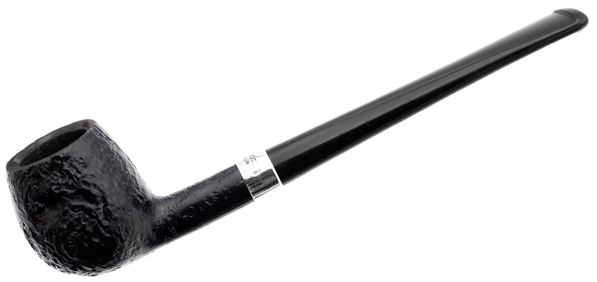 Peterson Junior Sandblasted Silver Mounted Canted Apple Fishtail