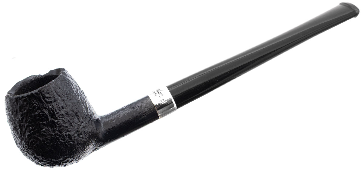 Peterson Junior Sandblasted Silver Mounted Canted Apple Fishtail