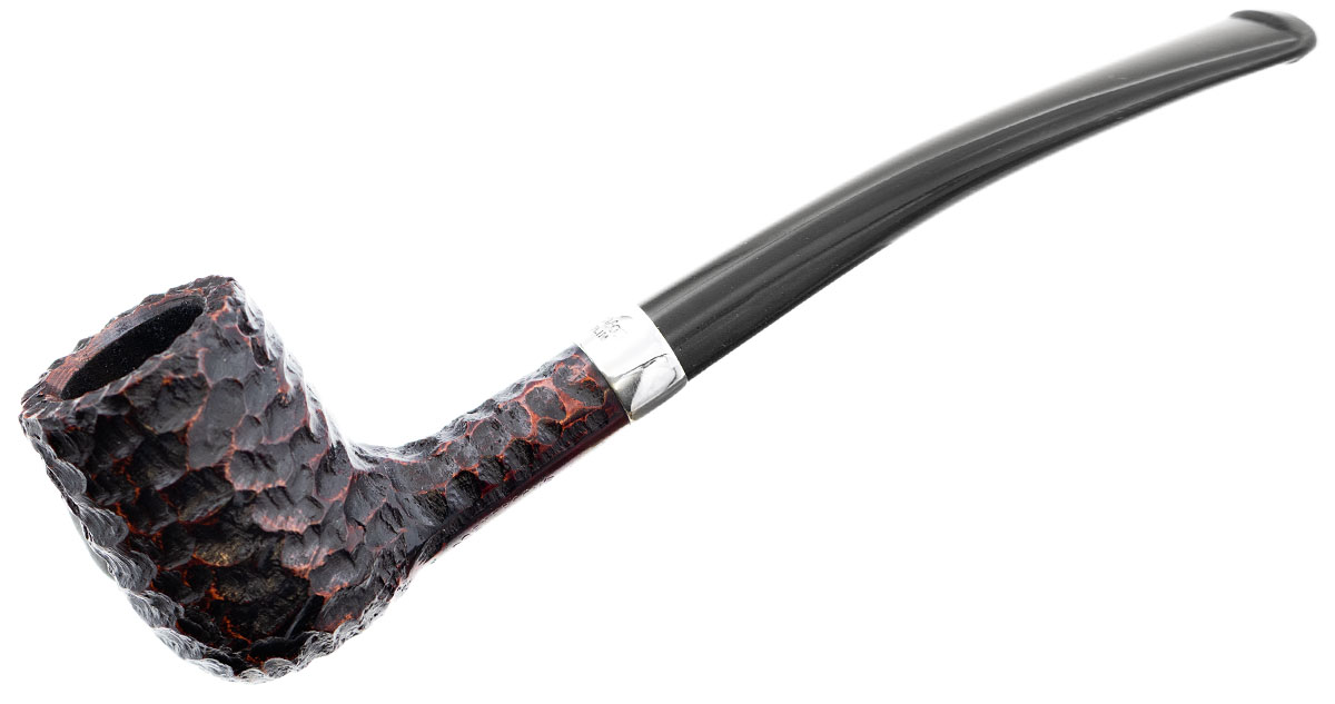 Peterson Junior Rusticated Nickel Mounted Canted Billiard Fishtail