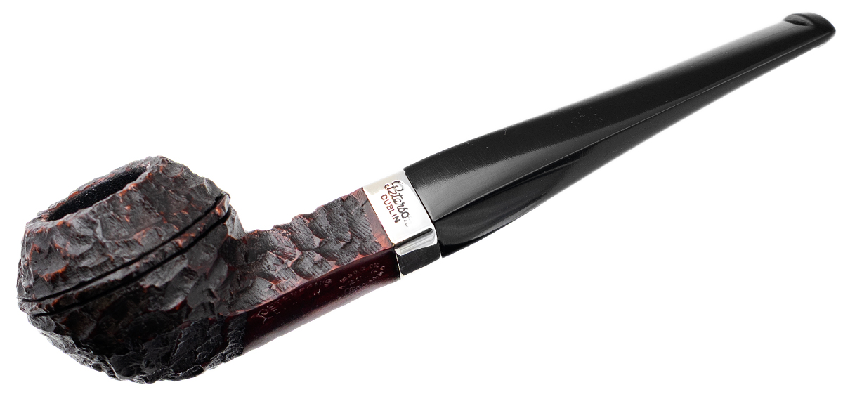 Peterson Junior Rusticated Nickel Mounted Straight Bulldog Fishtail