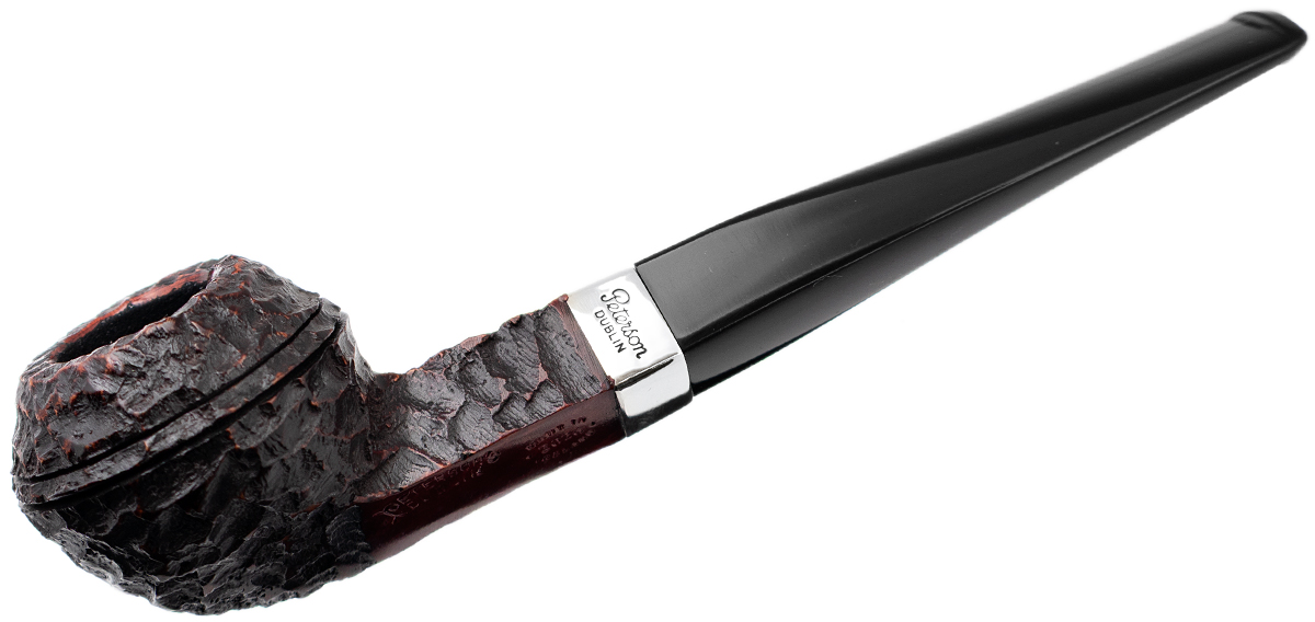 Peterson Junior Rusticated Nickel Mounted Straight Bulldog Fishtail