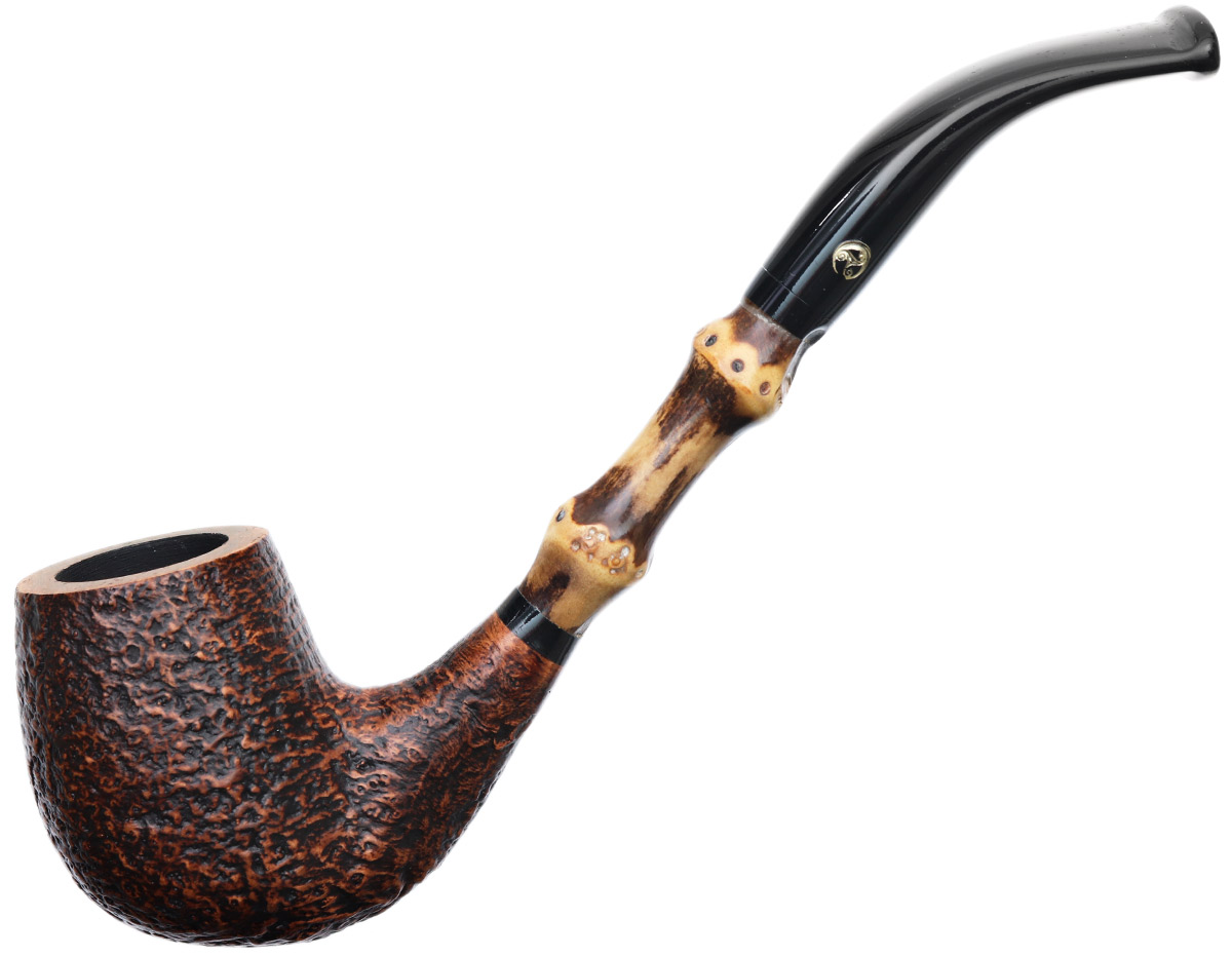 New Tobacco Pipes: Rattray's Bamboo Bent Billiard Brown Sandblasted ...