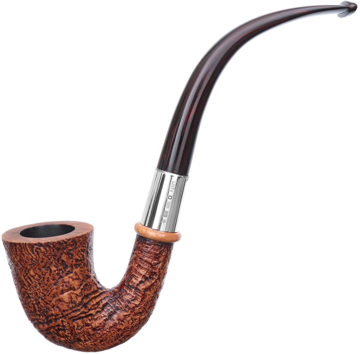 New Tobacco Pipes Dunhill County Calabash with Silver Smokingpipes.eu