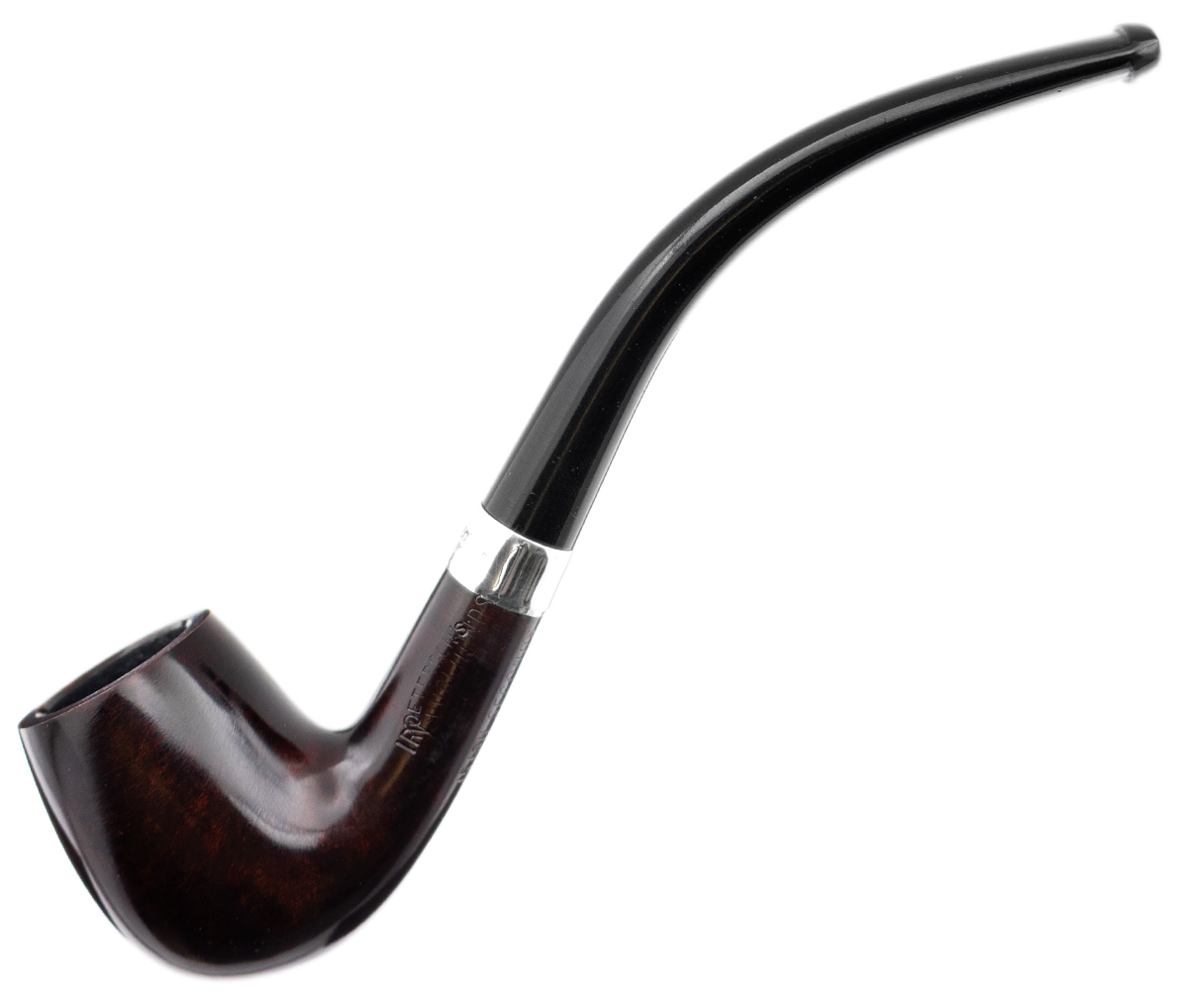 Irish Seconds Smooth Bent Billiard with Silver Band Fishtail (3)