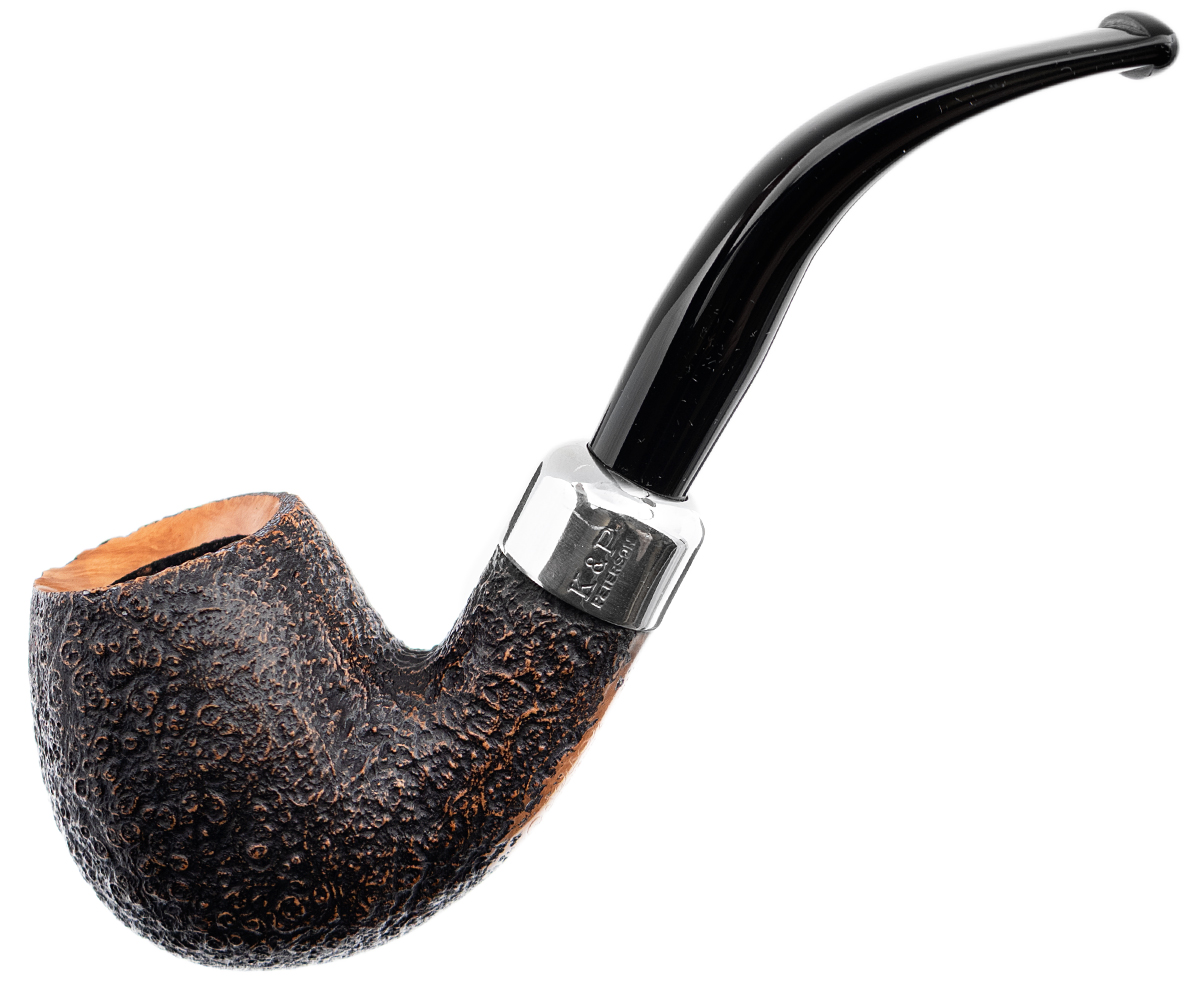 Irish Seconds Sandblasted Bent Billiard with Army Mount Fishtail (3)