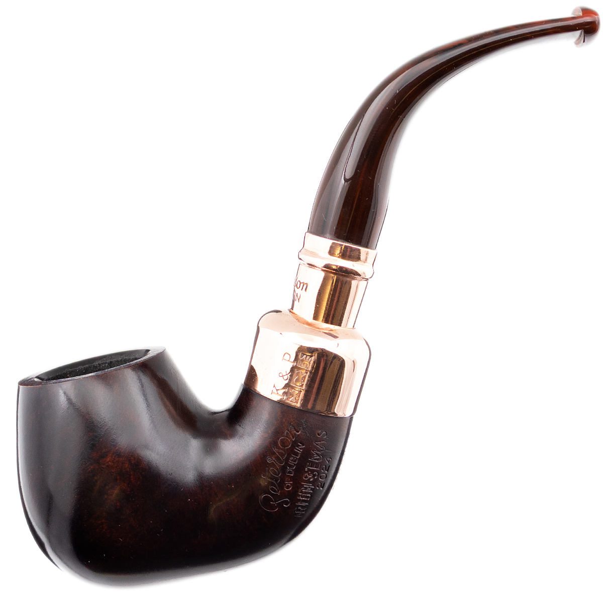 Irish Seconds Smooth Bent Billiard with Copper Spigot Fishtail (2)