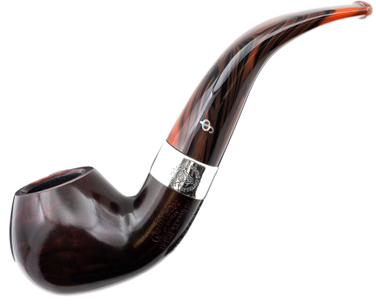 Irish Seconds Smooth Bent Apple with Silver Band Fishtail (2) (9mm)