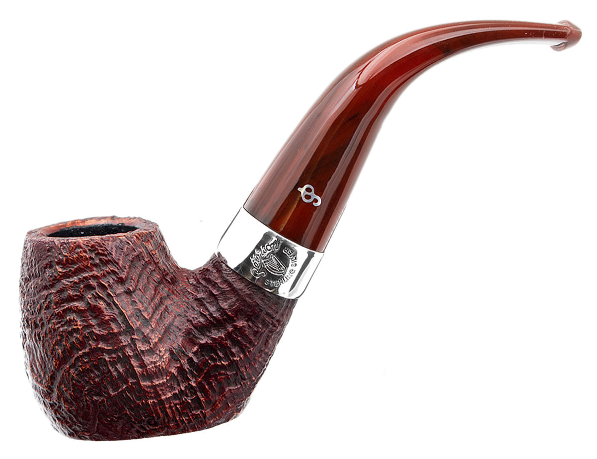 Irish Seconds Sandblasted Oom Paul with Silver Band Fishtail (2) (9mm)