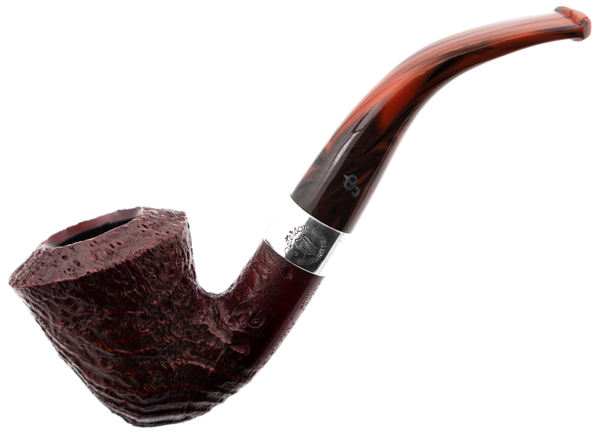 Irish Seconds Sandblasted Calabash with Silver Band Fishtail (2)