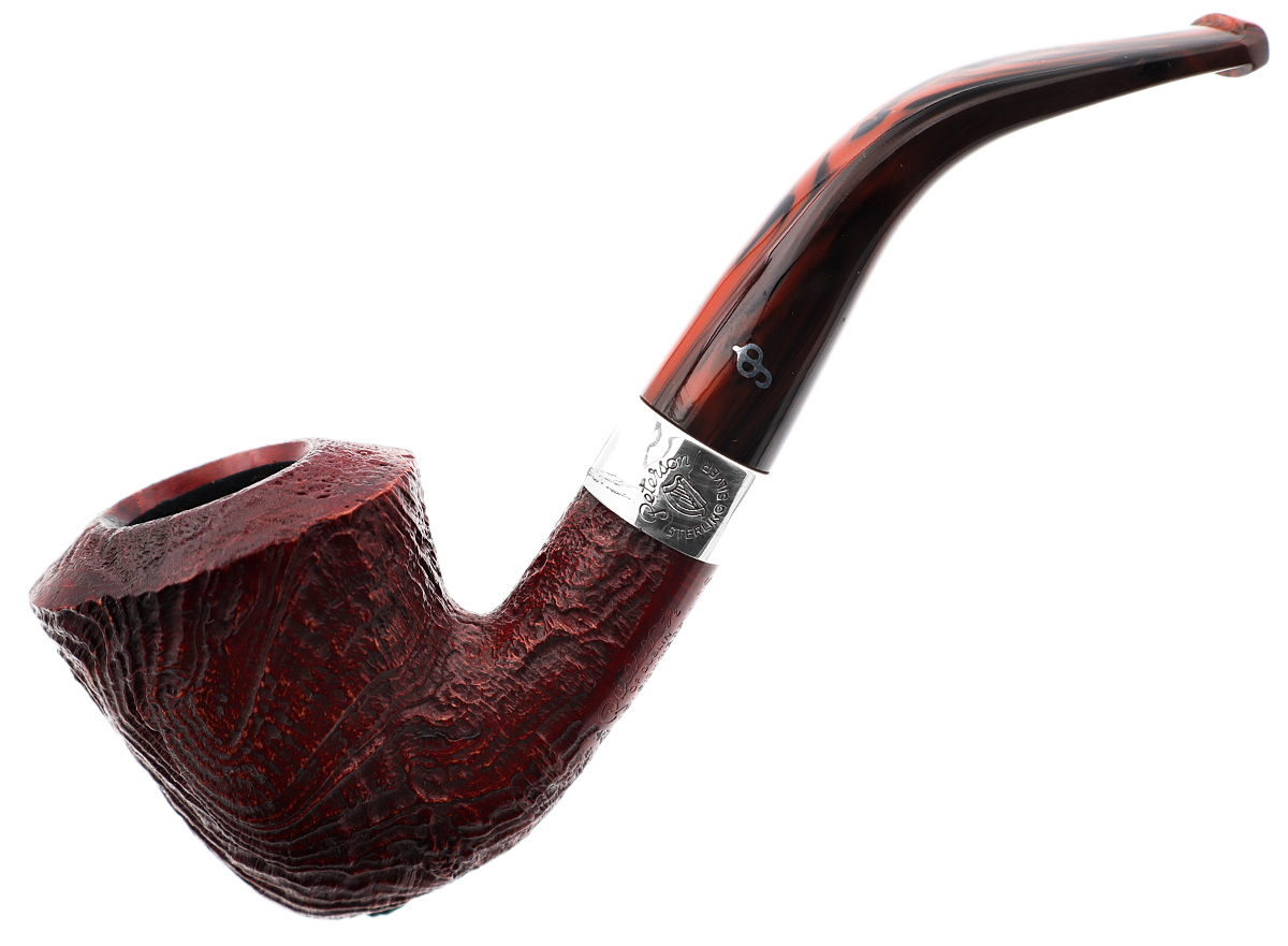 Irish Seconds Sandblasted Calabash with Silver Band Fishtail (2)