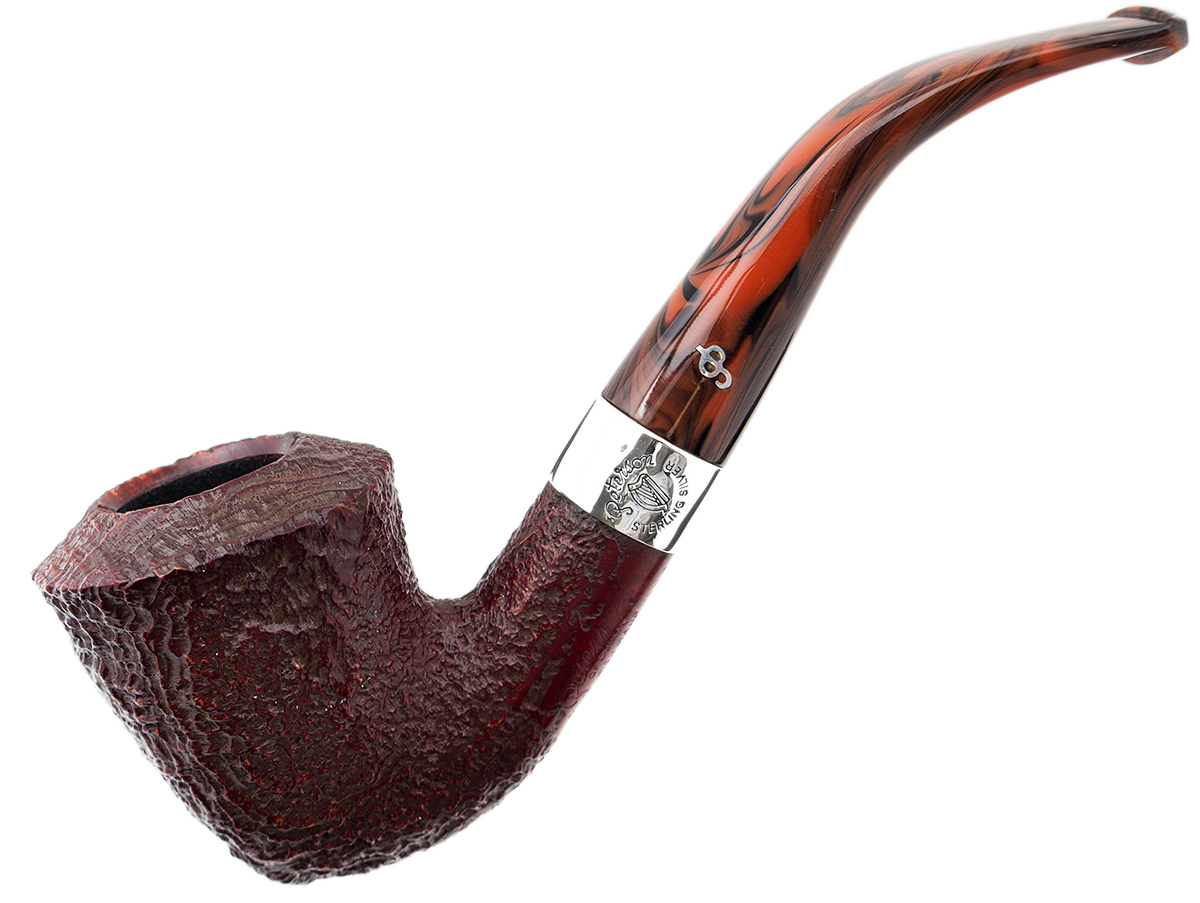 Irish Seconds Sandblasted Calabash with Silver Band Fishtail (2)