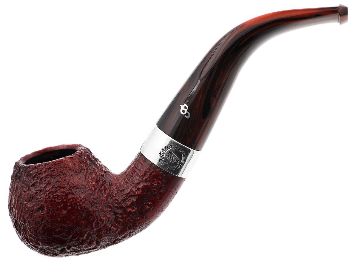 Irish Seconds Sandblasted Bent Apple with Silver Band Fishtail (2)