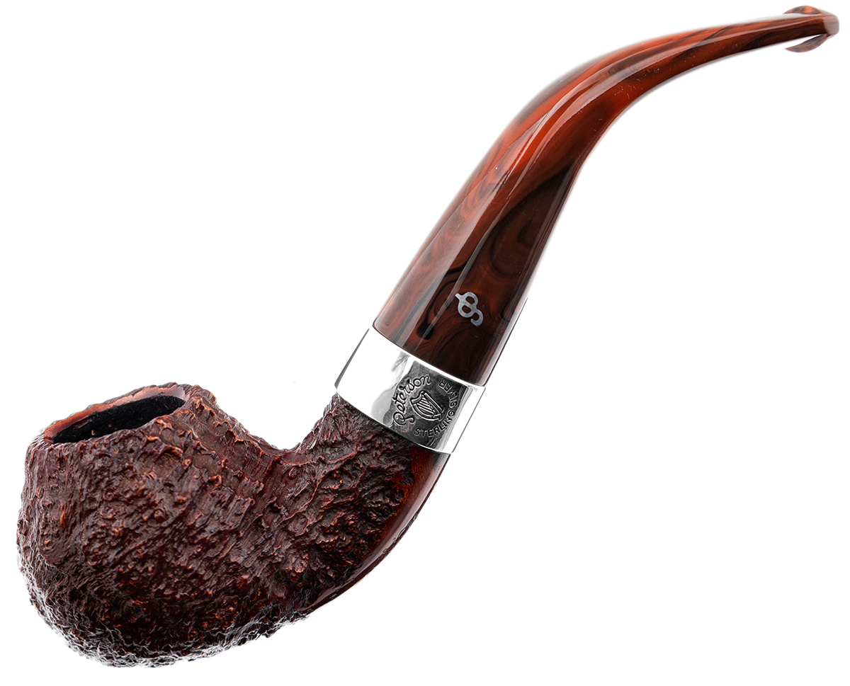 Irish Seconds Sandblasted Bent Apple with Silver Band Fishtail (2)