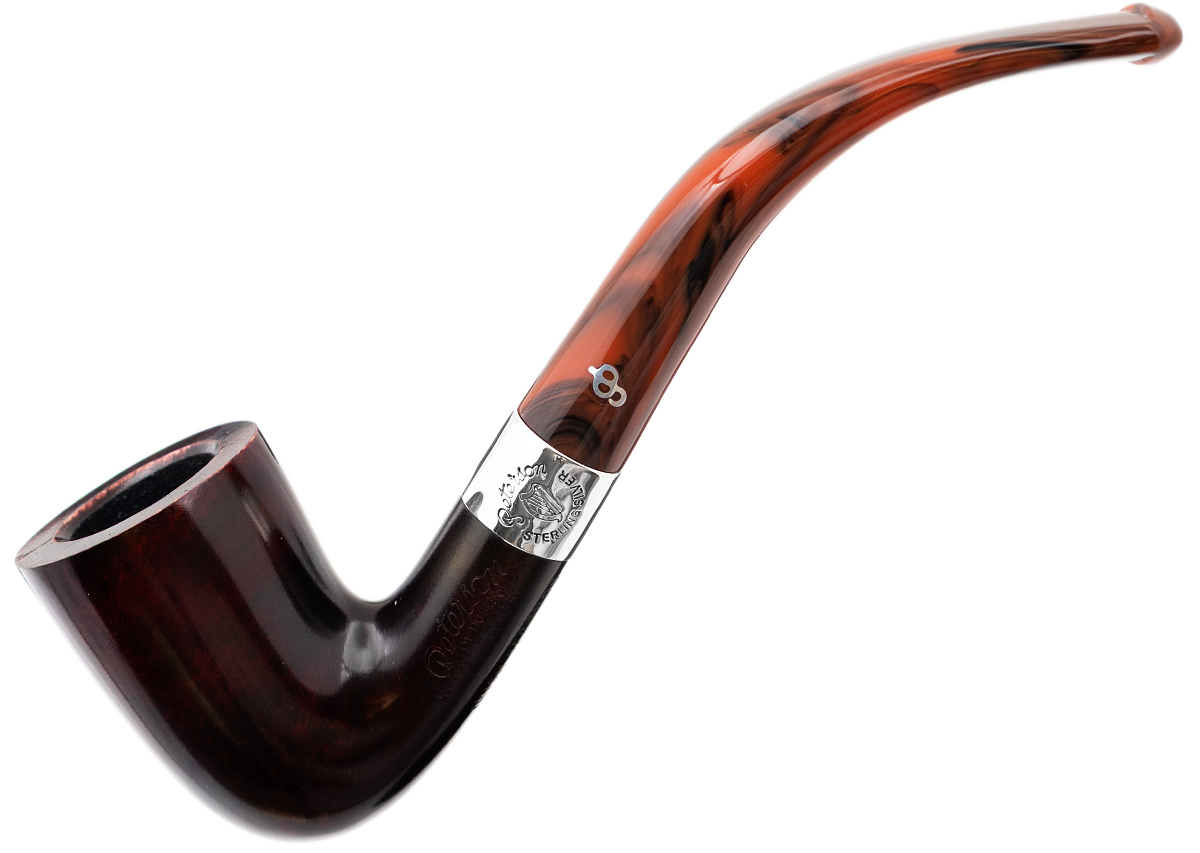 Irish Seconds Smooth Bent Dublin with Silver Band Fishtail (2)