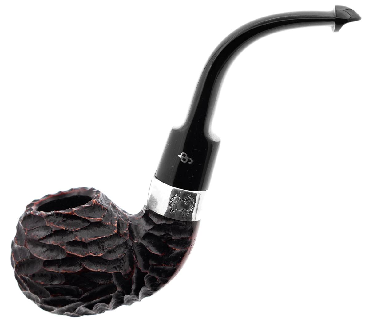 Irish Seconds Rusticated Bent Apple with Silver Band P-Lip (2)