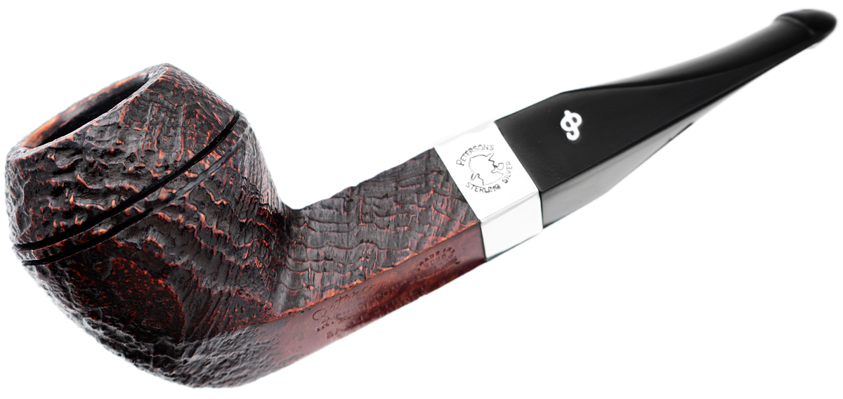 Irish Seconds Sandblasted Bulldog with Silver Band P-Lip (2) (9mm)