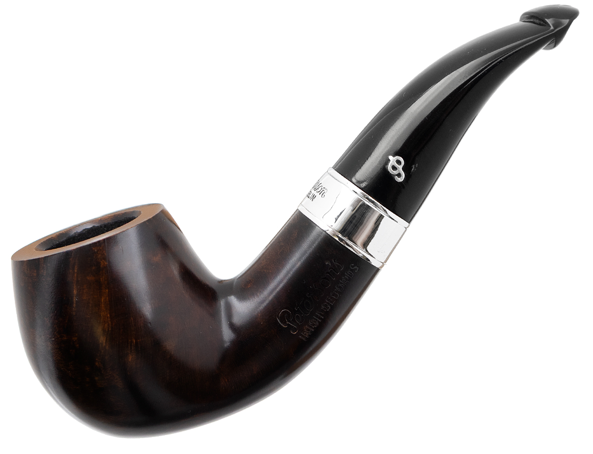 Irish Seconds Smooth Bent Billiard with Silver Band P-Lip (2)