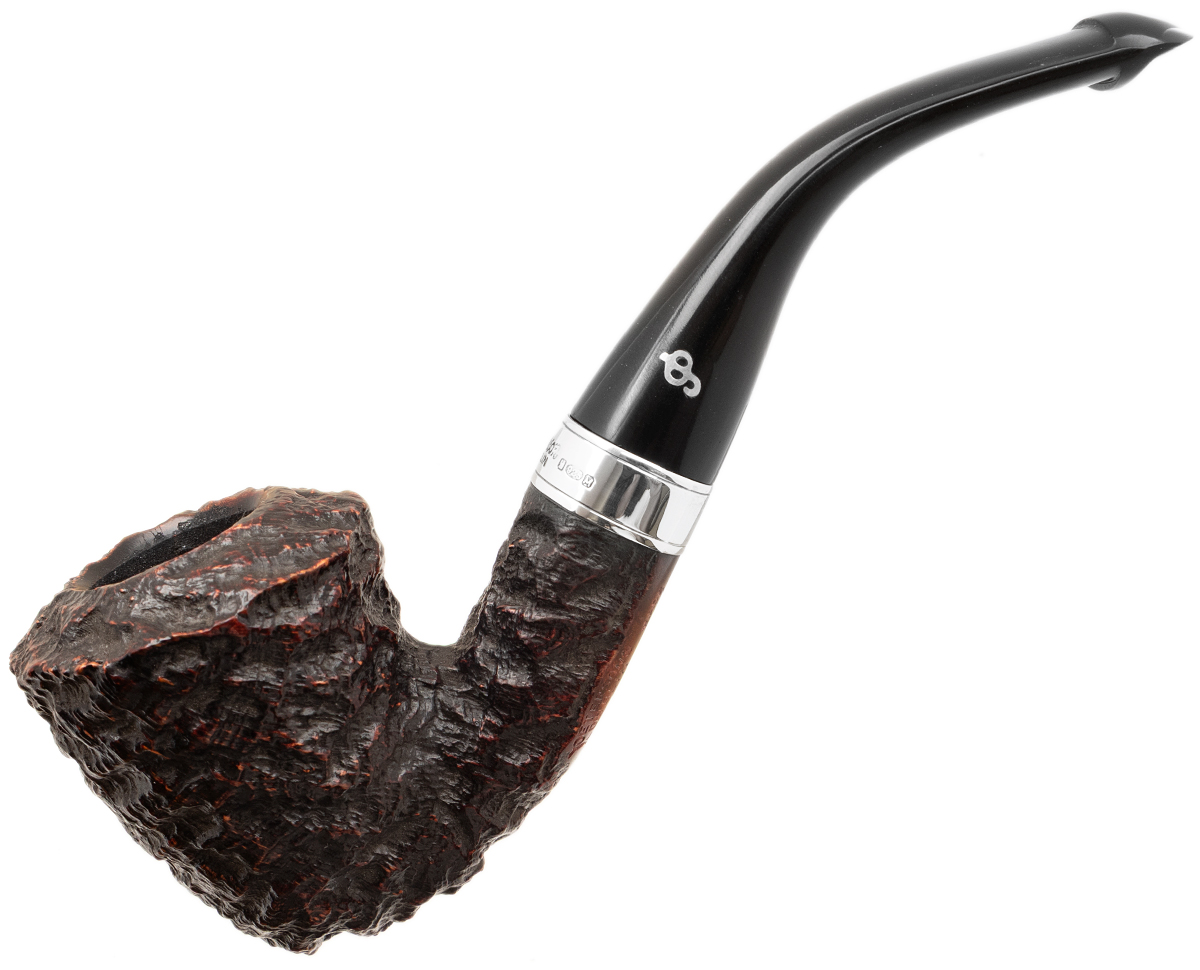 Irish Seconds Rusticated Calabash with Silver Band P-Lip (2)