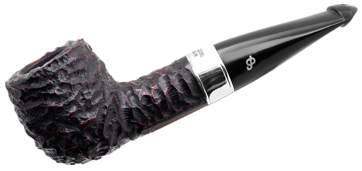 Irish Seconds Rusticated Billiard with Silver Band P-Lip (2)