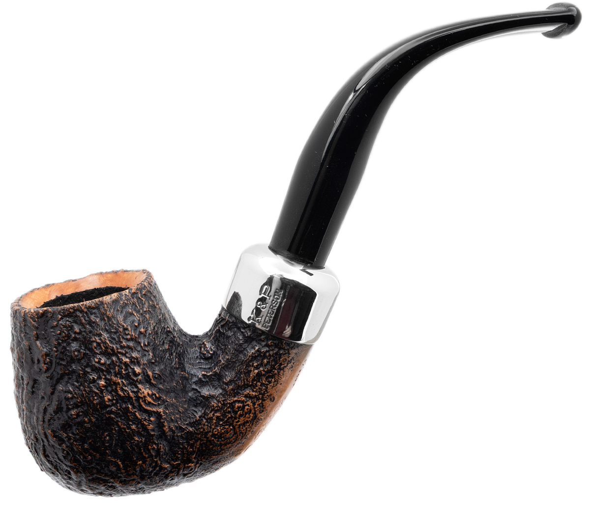Irish Seconds Sandblasted Bent Billiard with Army Mount Fishtail (3)