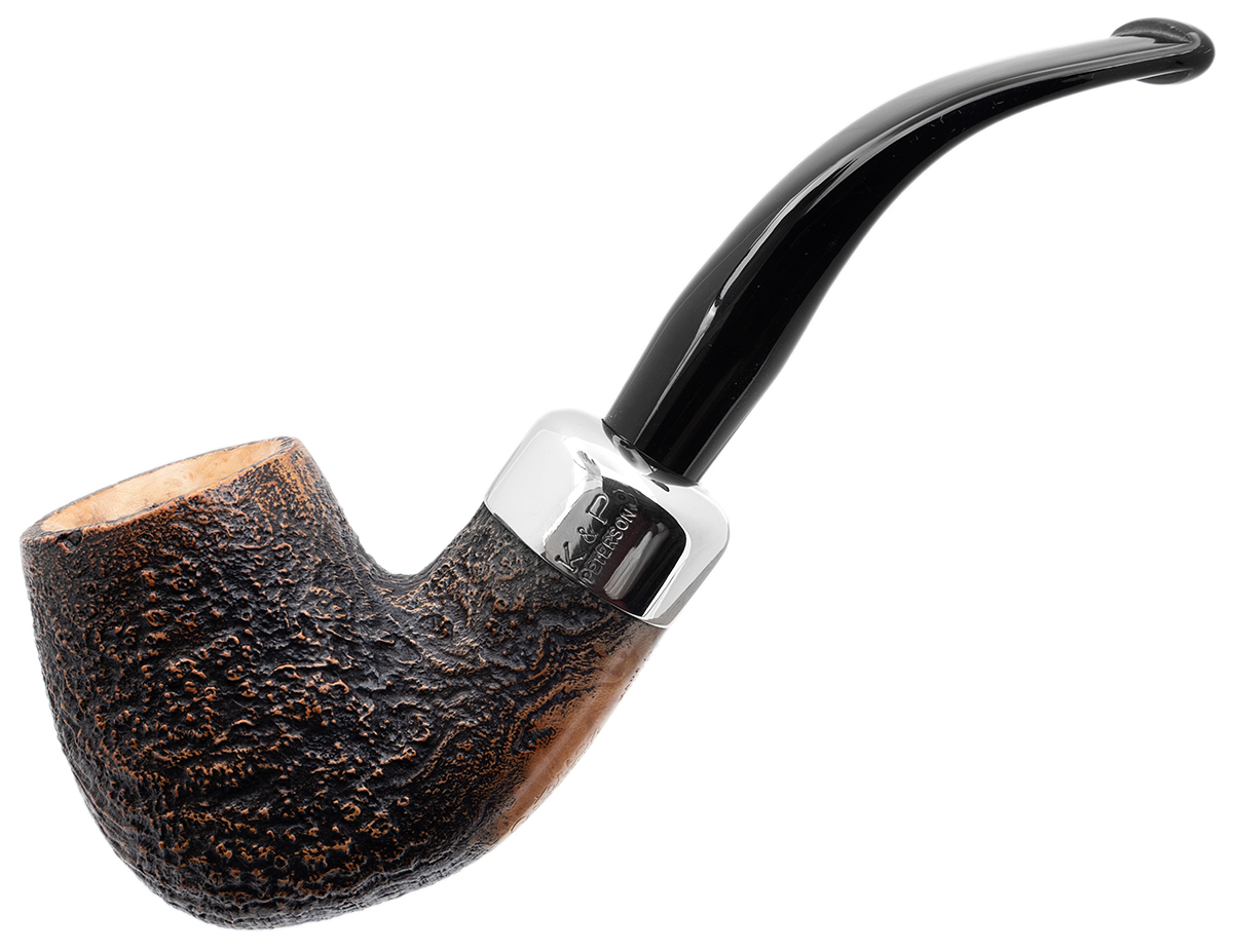 Irish Seconds Sandblasted Bent Billiard with Army Mount Fishtail (3)