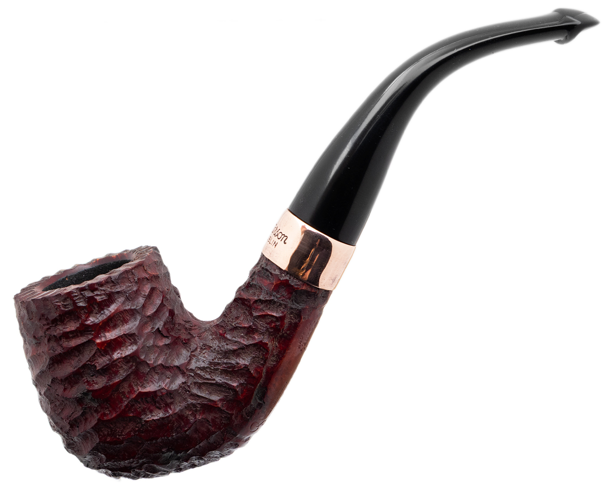Irish Seconds Rusticated Bent Billiard with Copper Band P-Lip (3) (9mm)