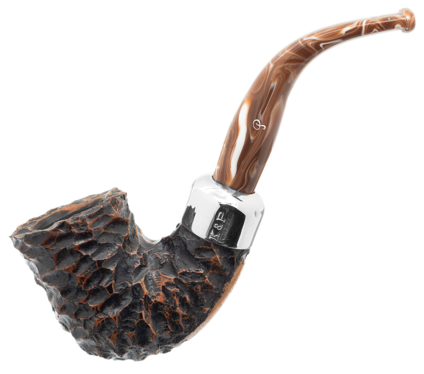 Irish Seconds Rusticated Calabash Army Mount Fishtail (3)