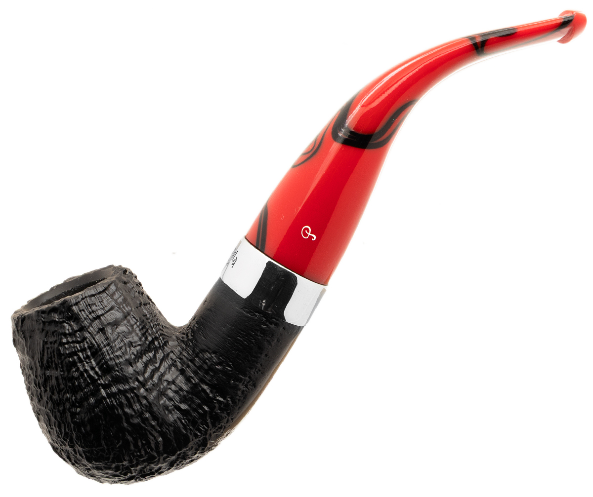 Irish Seconds Sandblasted Bent Billiard Fishtail (3) (9mm)