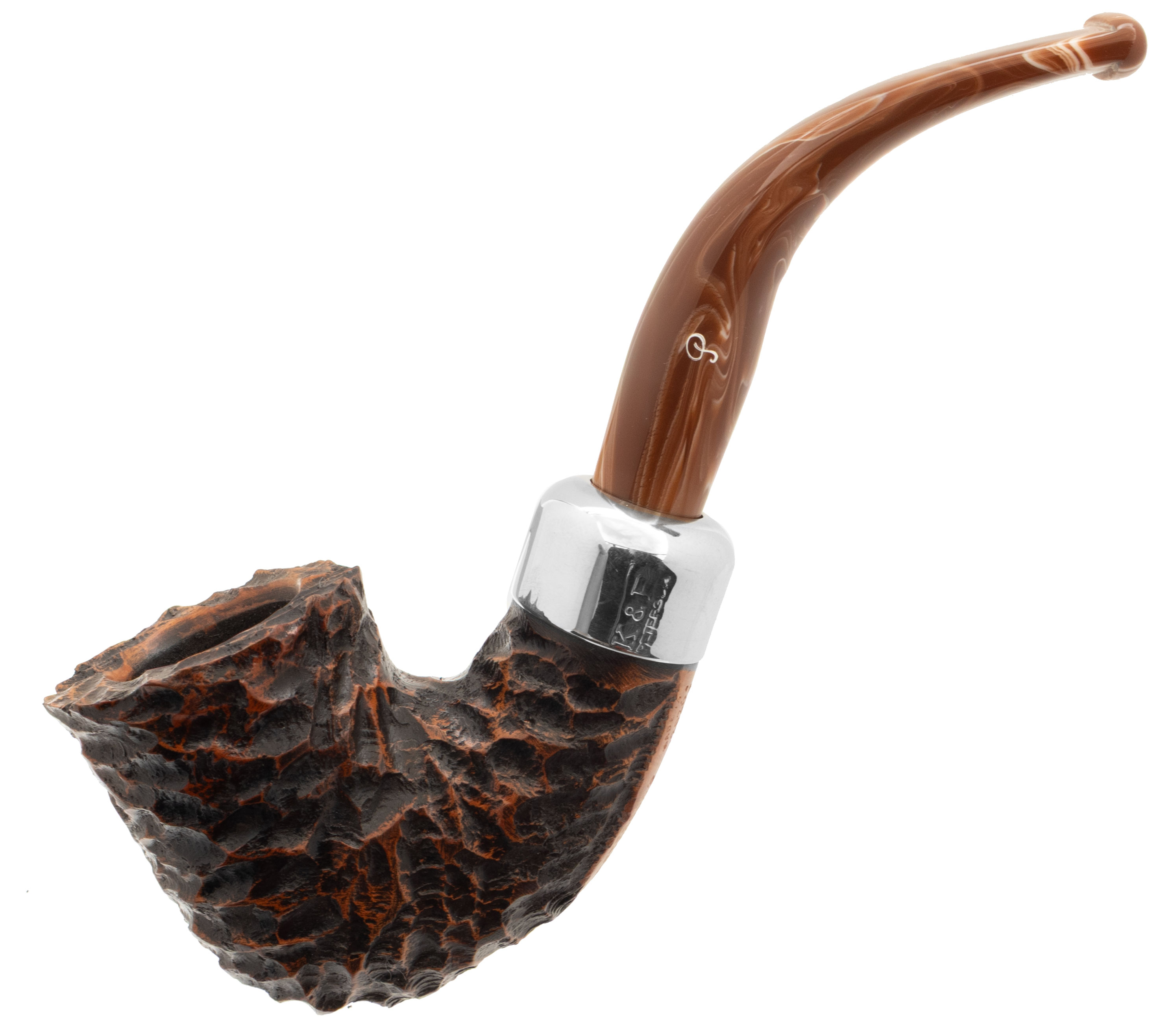 Irish Seconds Rusticated Calabash Army Mount Fishtail (3)